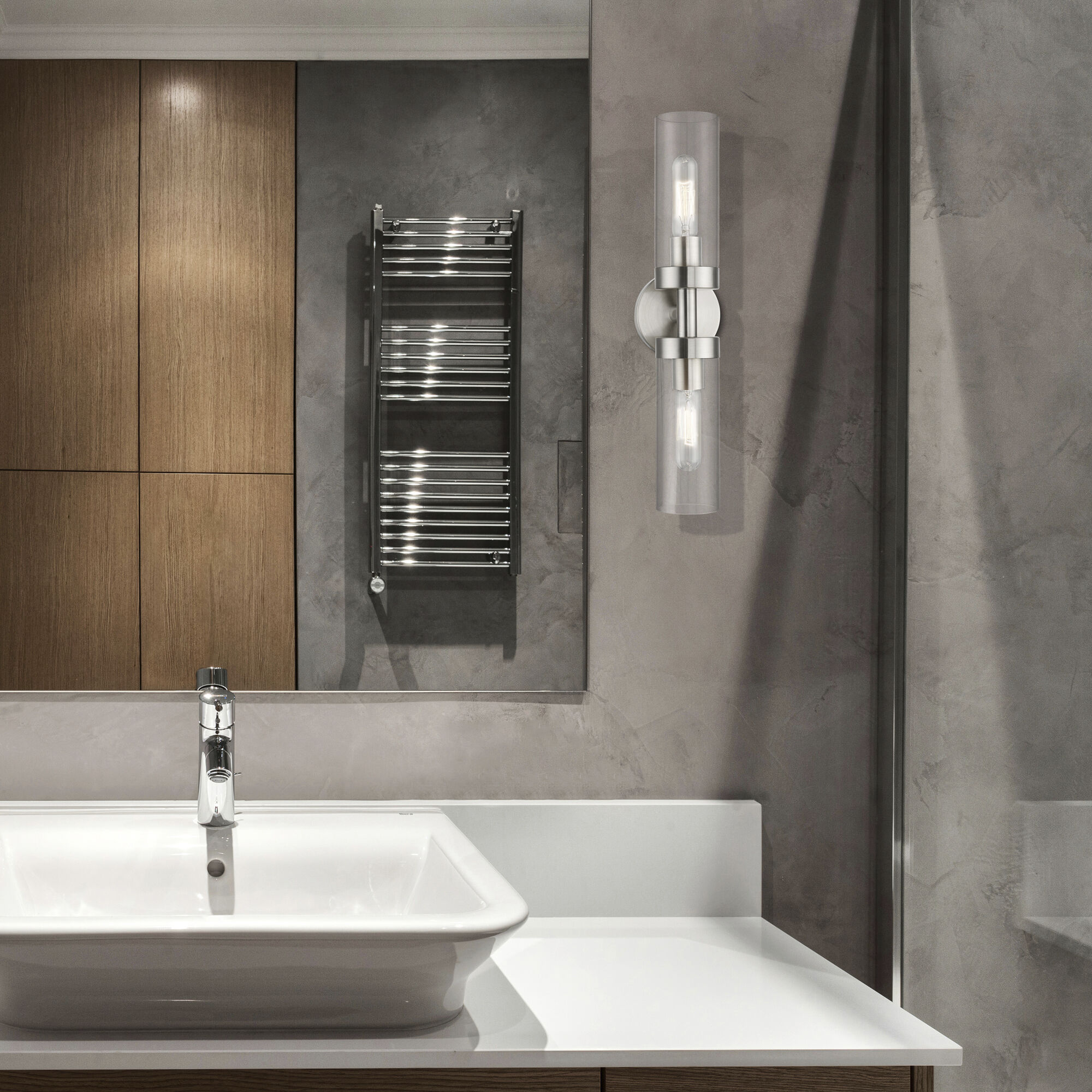 Ludlow 2 Light 4.25 inch Brushed Nickel Vanity Sconce Wall Light