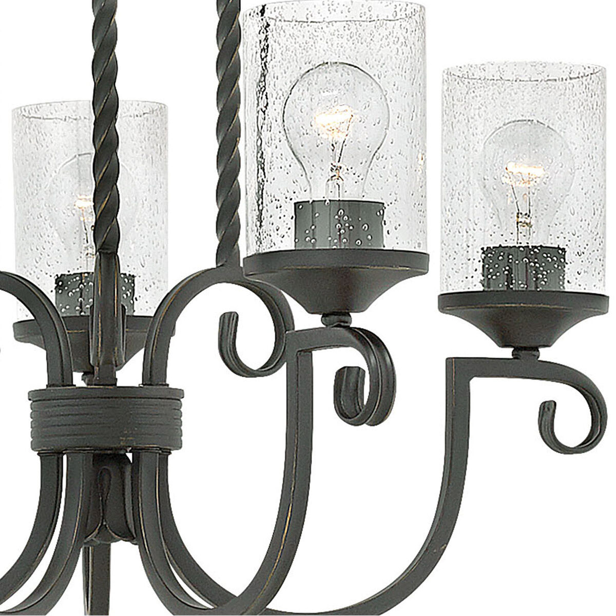 Casa 5 Light 25 inch Olde Black Indoor Chandelier Ceiling Light in Clear