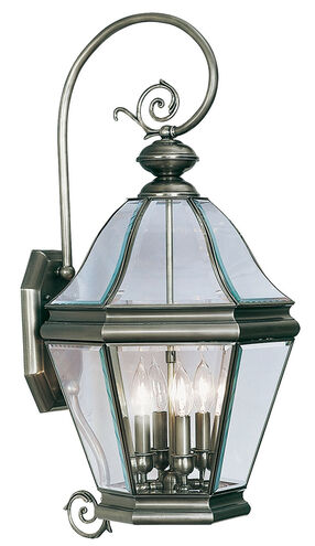 Bradford 4 Light 30 inch Vintage Pewter Outdoor Wall Lantern 