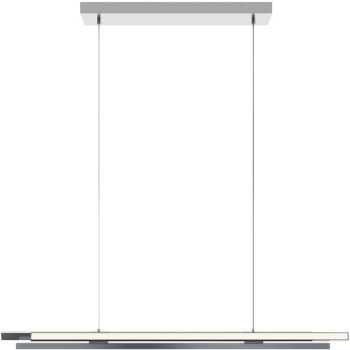 Indra 3 Light 44.13 inch Satin Nickel Linear Pendant Ceiling Light