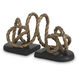 Corwyn 6.69 X 5.31 inch Antique Brass and Handcasted and Granite Base Book End
