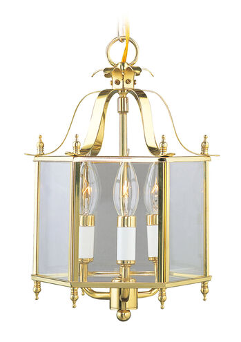 Livingston 3 Light 10 inch Polished Brass Convertible Mini Pendant/Ceiling Mount Ceiling Light