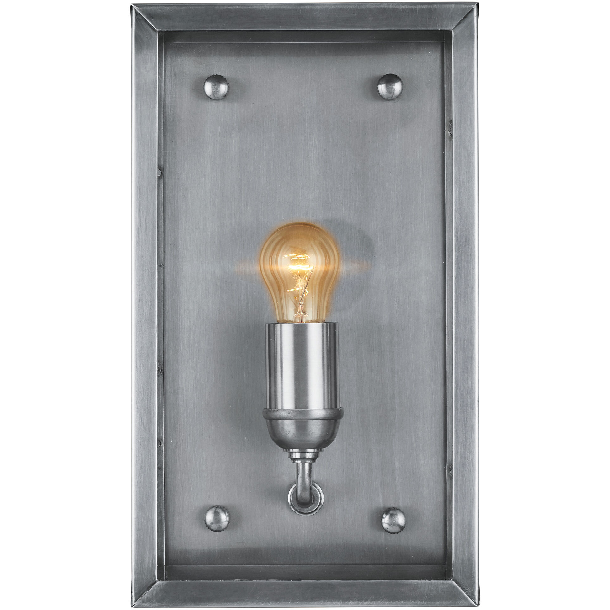 Royster 1 Light 13.75 inch Antique Silver/Clear Outdoor Wall Sconce