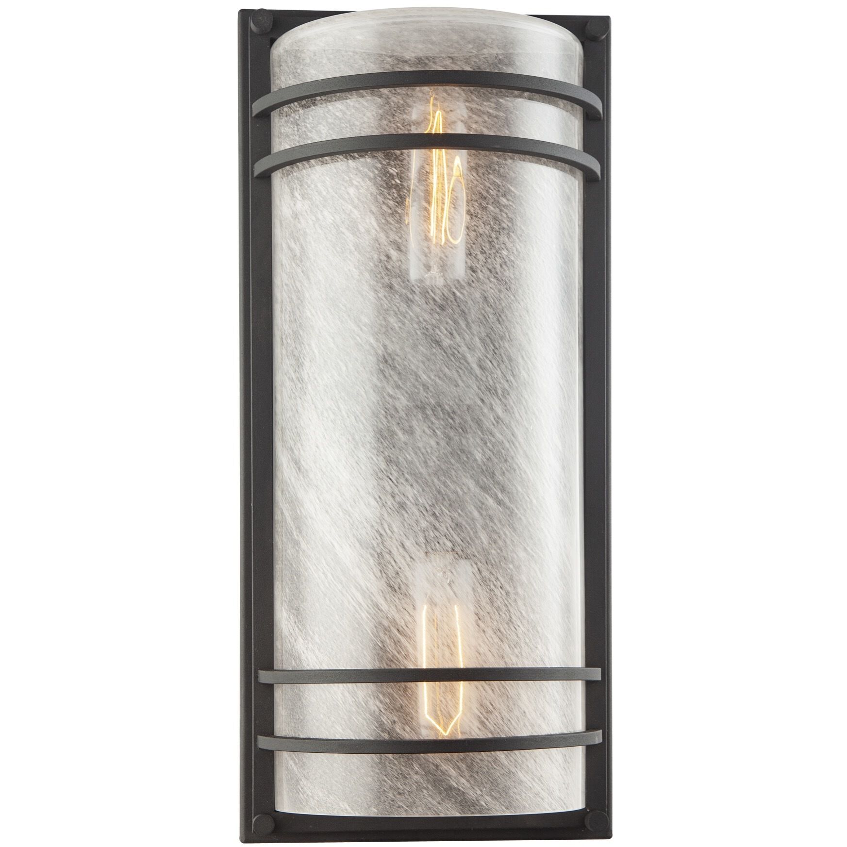 Keswick 2 Light 16.25 inch Black Outdoor Wall Sconce