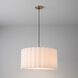 Scallop 1 Light 15 inch Weathered Brass Pendant Ceiling Light