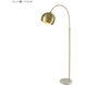 Kopernikus 61 inch 60.00 watt Aged Brass with White Floor Lamp Portable Light