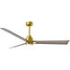 Atlas Alessandra-LK 56 inch Brushed Brass with Gray Ash Blades Indoor/Outdoor Ceiling Fan
