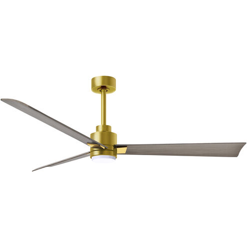 Atlas Alessandra-LK 56 inch Brushed Brass with Gray Ash Blades Indoor/Outdoor Ceiling Fan