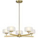 Falster LED 26 inch Warm Brass Chandelier Ceiling Light