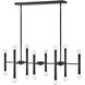 Millie LED 39 inch Black Chandelier Ceiling Light, Linear
