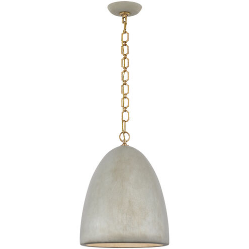 Suzanne Kasler Elliot LED 14 inch Portland Gray Dome Pendant Ceiling Light, Medium