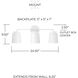Pratt 3 Light 24.5 inch Matte White Vanity Light Wall Light