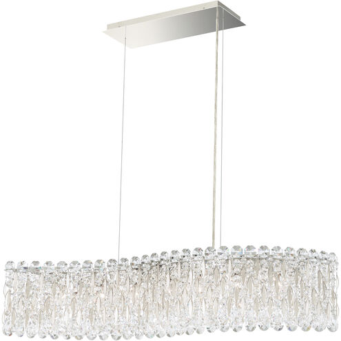 Sarella 7 Light 32.5 inch Antique Silver Linear Pendant Ceiling Light in Heritage