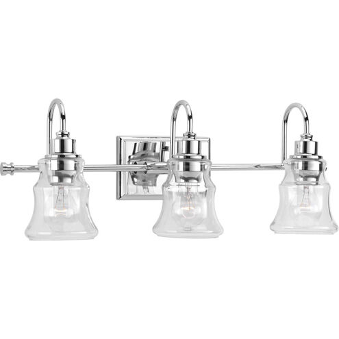 Maritime 3 Light 24 inch Polished Chrome Bath Vanity Wall Light