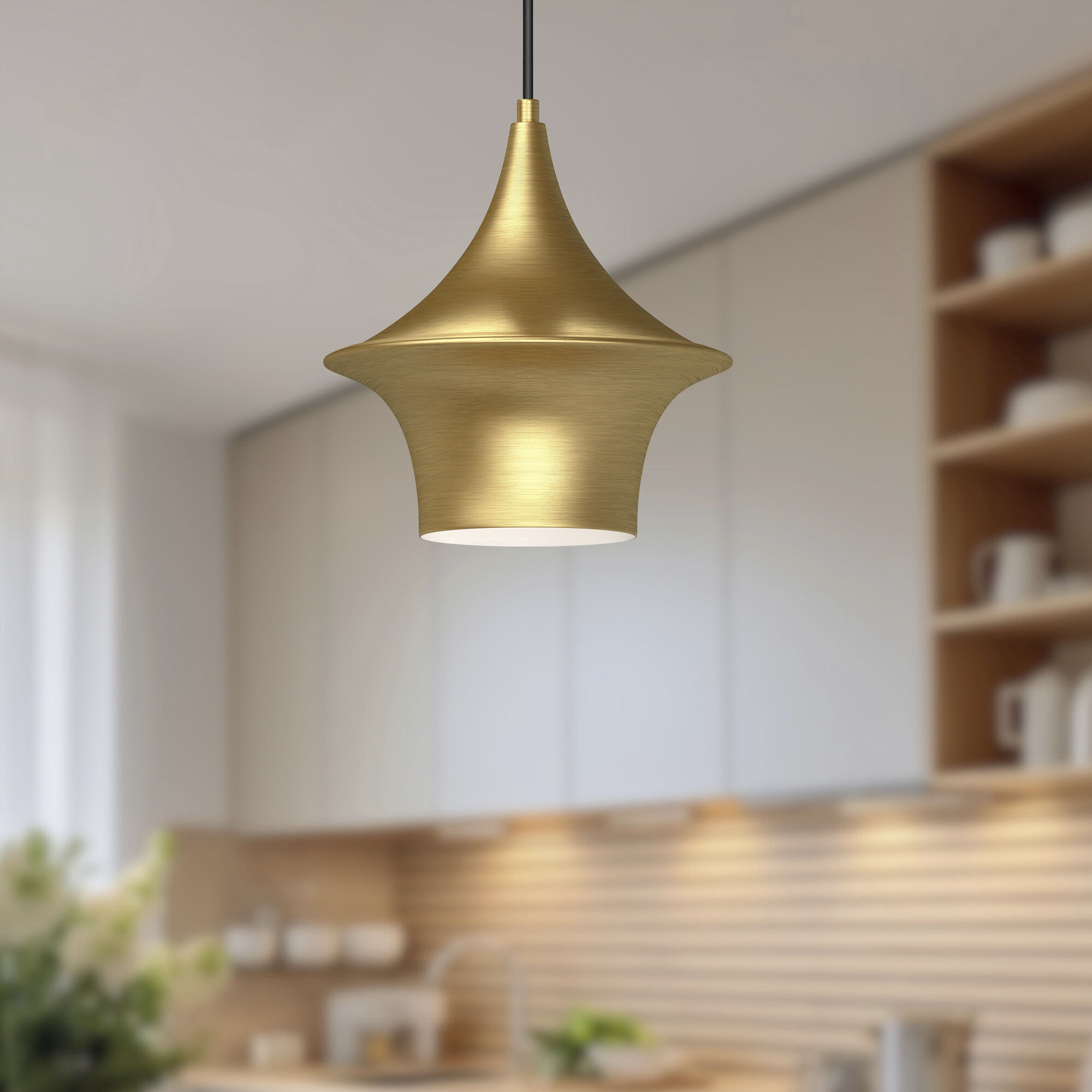 Alora Mood Emiko Pendant Ceiling Light in Brushed Gold