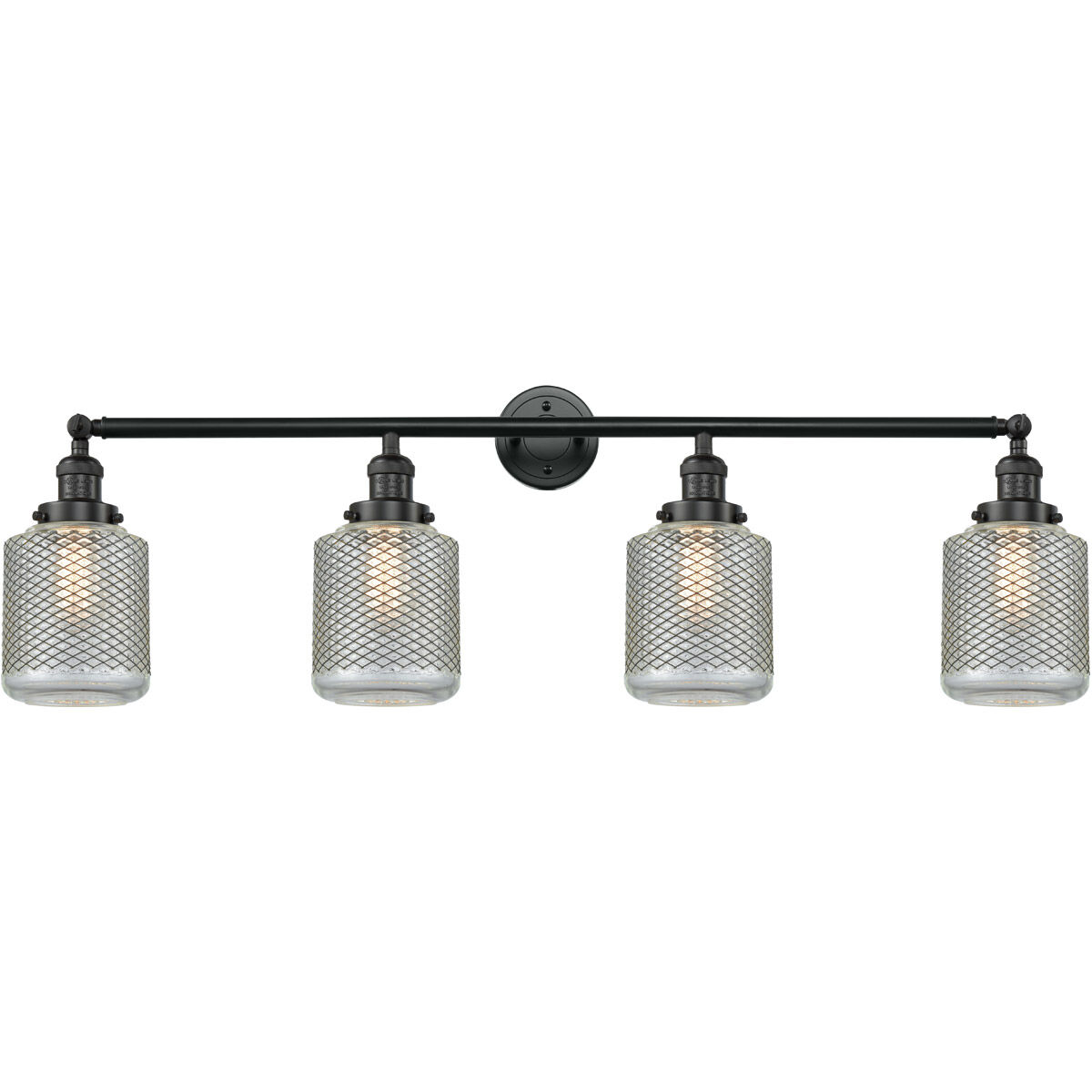 Franklin Restoration Stanton 4 Light 44 inch Matte Black Bath Vanity Light Wall Light, Franklin Restoration