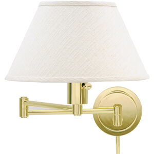 Home/Office 1 Light 12 inch Polished Brass Wall Lamp Wall Light in 12.5