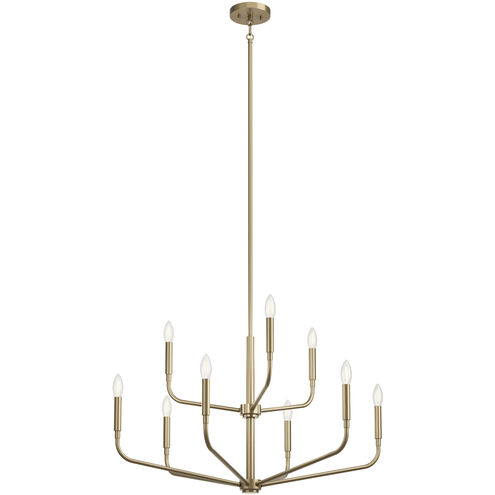 Madden 9 Light Champagne Bronze Chandelier Ceiling Light, 2 Tier