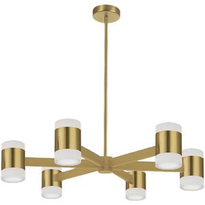 Wilson LED 28 inch Aged Brass Chandelier Ceiling Light