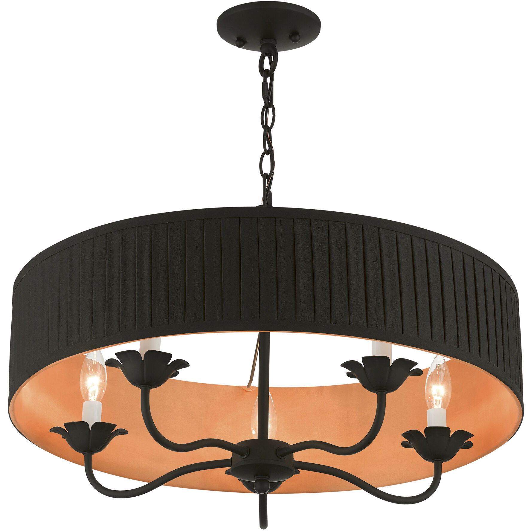 Harrington 5 Light 23 inch Black Pendant Chandelier Ceiling Light