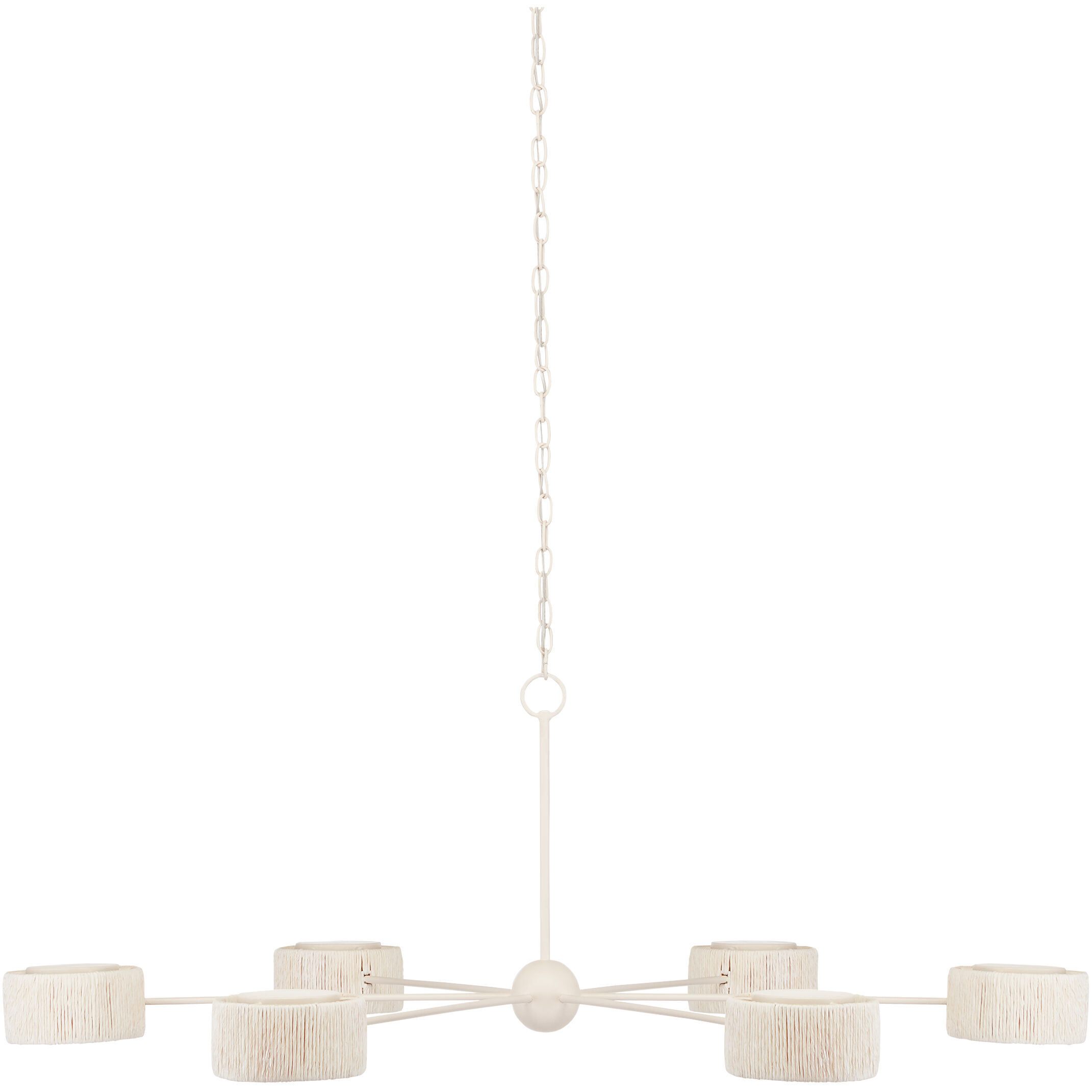 Monreale 6 Light 54 inch White Chandelier Ceiling Light