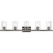 Clarion 5 Light 42 inch Black Chrome Vanity Sconce Wall Light