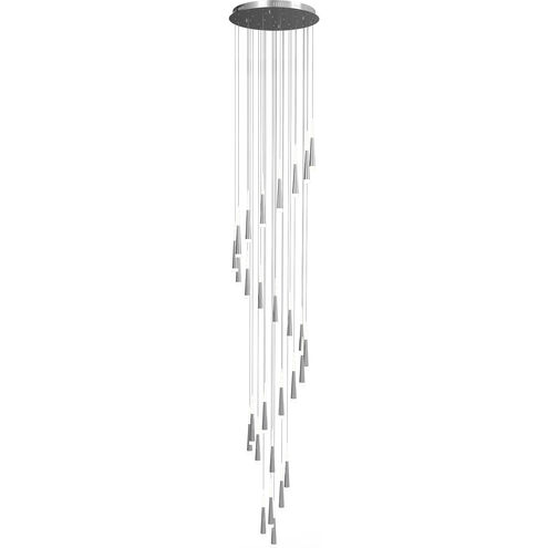 Meteor 28 Light 34 inch Brushed Aluminum Chandelier Ceiling Light