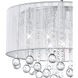 Water Drop 6 Light 18 inch Chrome Drum Shade Chandelier Ceiling Light in White