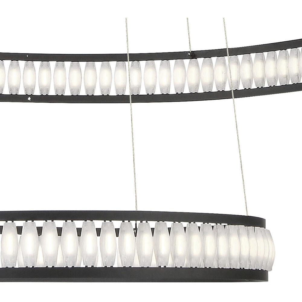 Forster LED 60 inch Black Chandelier Ceiling Light