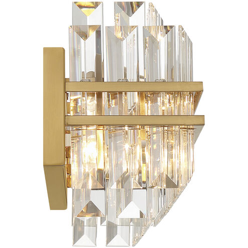 Hayes Sconce Wall Light in Aged Brass