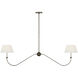 Amber Lewis Ingela LED 65 inch Modern Iron Linear Chandelier Ceiling Light