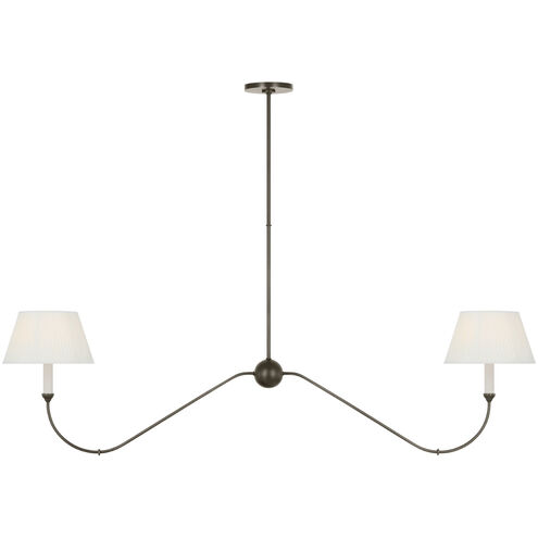 Amber Lewis Ingela LED 65 inch Modern Iron Linear Chandelier Ceiling Light