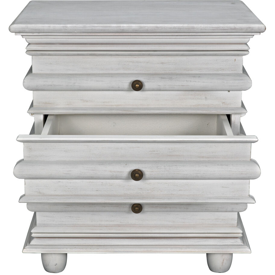 Ascona 30 X 28 inch White Wash Side Table