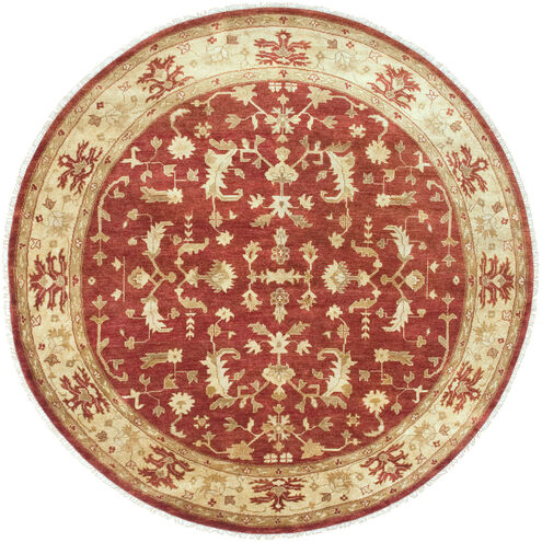 Antolya 96 X 96 inch Dark Red, Wheat, Olive, Mustard, Khaki Rug