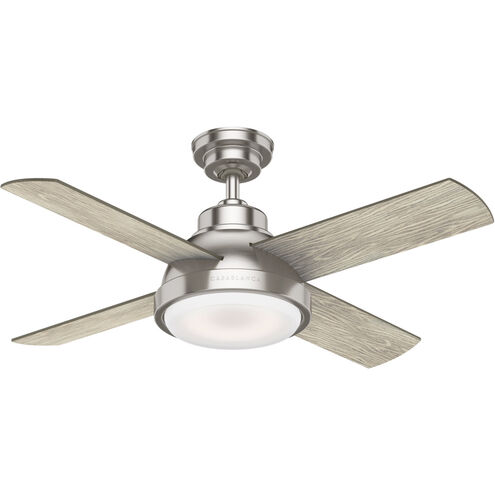 Levitt 44 inch Brushed Nickel with Brushing Barnwood, Rustic Oak Blades Ceiling Fan