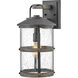 Estate Series Lakehouse LED 17 inch Aged Zinc with Driftwood Gray Outdoor Wall Mount Lantern, Medium