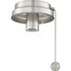 Fitters 1 Light Brushed Nickel Fan Light Kit
