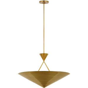 Paloma Contreras Orsay LED 30 inch Hand-Rubbed Antique Brass Chandelier Ceiling Light, Medium