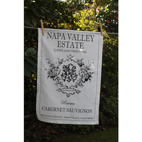 Napa Valley White with Black Towel