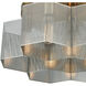 Compartir 7 Light 19 inch Satin Brass with Satin Nickel Semi Flush Mount Ceiling Light