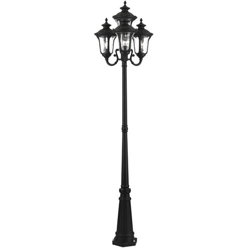 Oxford 4 Light 93 inch Textured Black Outdoor Post Light
