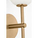 Richard June Sorelle 2 Light 4.5 inch Estate Brass Wall Sconce Wall Light in Standard