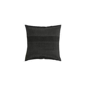 Solid Pleated 18 X 18 inch Black Pillow Kit, Square