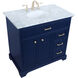Americana 36 X 21.5 X 35 inch Blue Vanity Sink Set