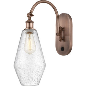 Ballston Cindyrella LED 7 inch Antique Copper Sconce Wall Light in Seedy Glass