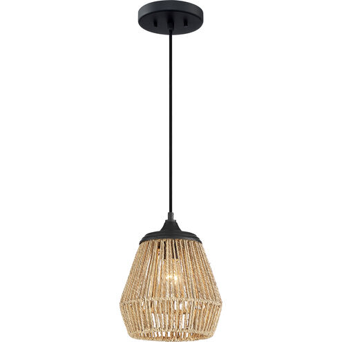 Romain 1 Light 9 inch Earth Black Mini Pendant Ceiling Light