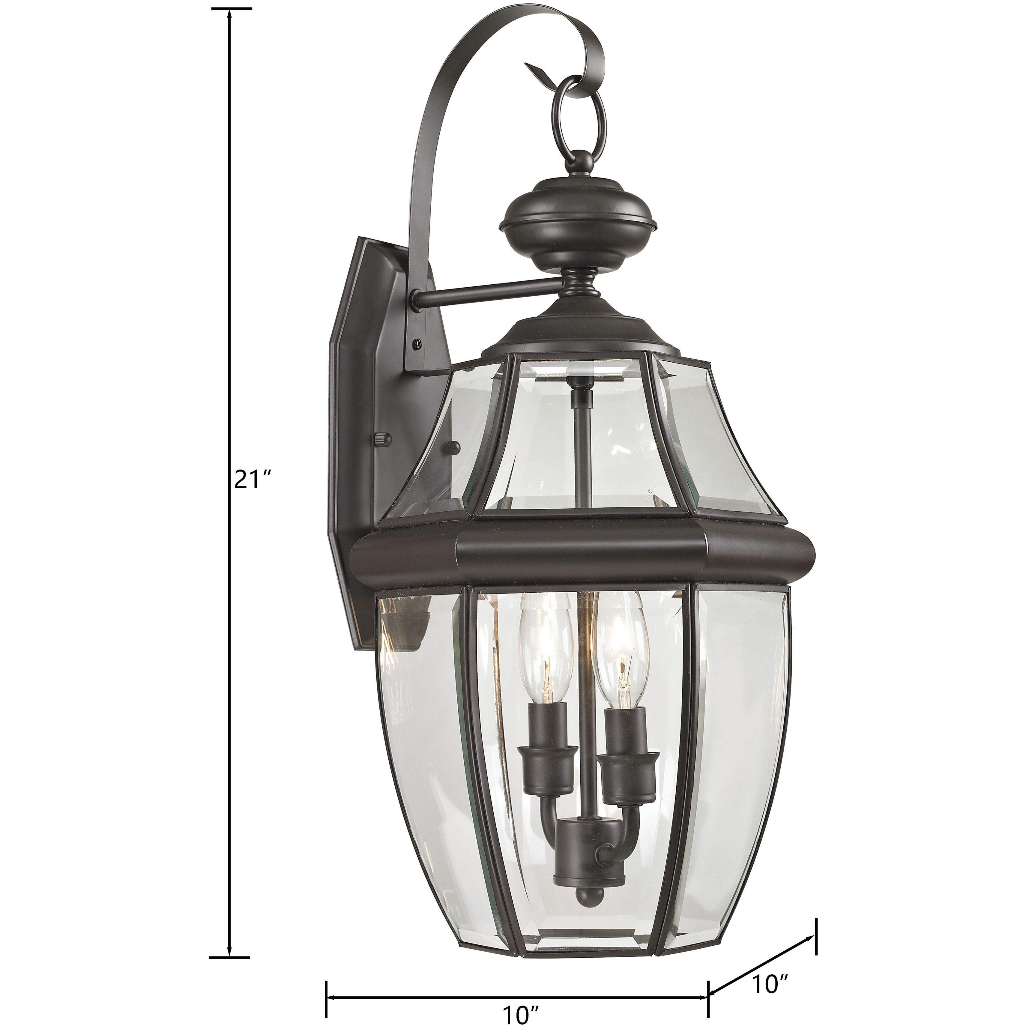 Ashford 2 Light 21 inch Oil Rubbed Bronze Outdoor Sconce