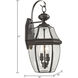 Ashford 2 Light 21 inch Oil Rubbed Bronze Outdoor Sconce