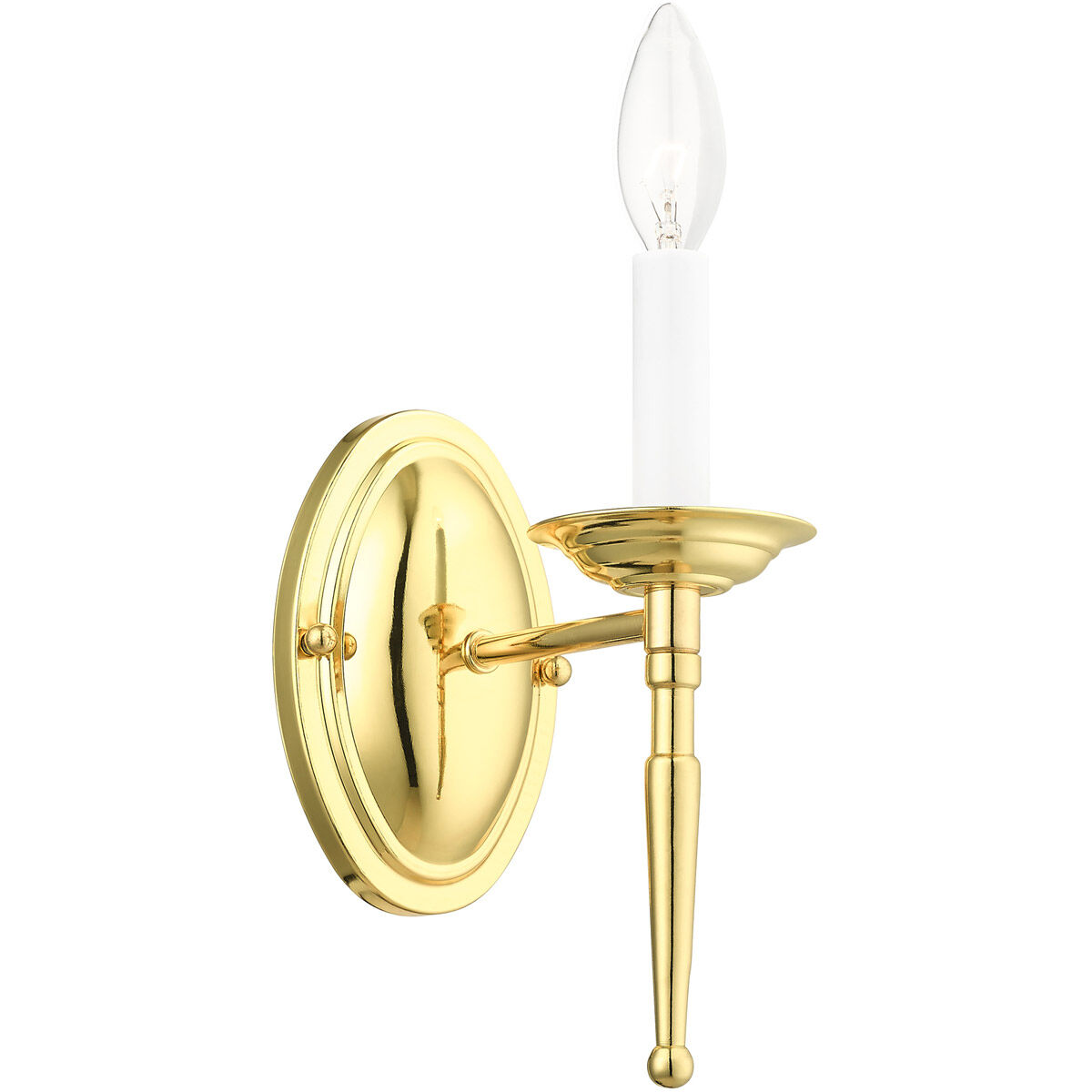 Williamsburgh 1 Light 4 inch Polished Brass Wall Sconce Wall Light