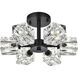 Lyra 6 Light 14 inch Black Flush Mount Ceiling Light